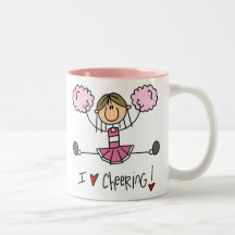 Pink Cheerleader Mugs