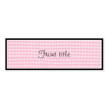 Pink Chequerboard Fabric Background Template Business Cards