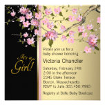 Pink Cherry Blossom Baby Shower Invitations