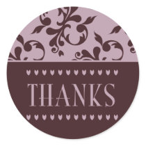 Pink & Chocolate Thanks Sticker