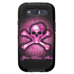 Pink Chrome Skull Samsung Galaxy Case