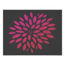 Pink Chrysanthemum Custom Invitations