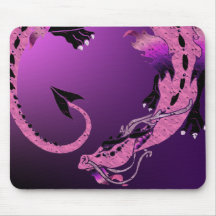 Pink Coiled Dragon Mousemat