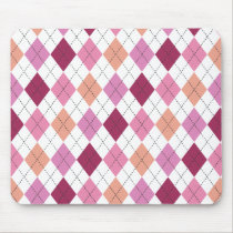 Pink, Coral, and Magenta Argyle Preppy Mousepad mousepads
