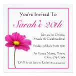 Pink Cosmos Flower Invitation