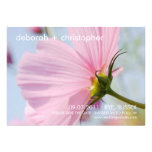 Pink Cosmos • Save the Date Card Custom Announcement
