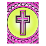 PINK CROSS POSTCARD
