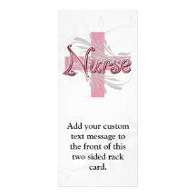 Pink Cross/Swirl Nurse Custom Rack Card