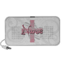 Pink Cross/Swirl Nurse Notebook Speaker