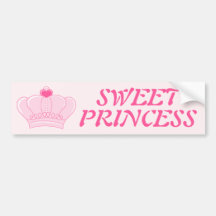 Pink Crown Bumper Sticker