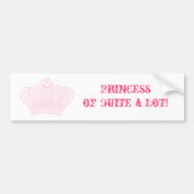 Pink Crown Bumper Stickers