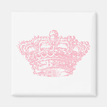 Pink Crown Fridge Magnet