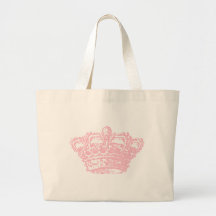 Pink Crown Tote Bag