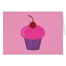 Pink Cupcake Card