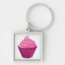 Pink Cupcake Key Chains