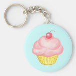 Pink Cupcake Keyring Keychains
