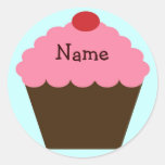 Pink Cupcake Love Personalised Sticker