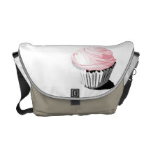 Pink cupcake messenger bag
