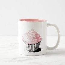 Pink cupcake mug