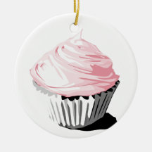 Pink cupcake ornament