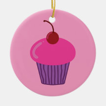Pink Cupcake Ornaments