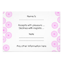 Pink Cupcake Pattern. Personalized Announcements