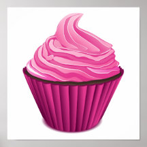 Pink Cupcake Posters