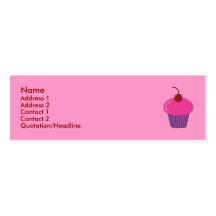Pink Cupcake Profile Cards Business Card Template