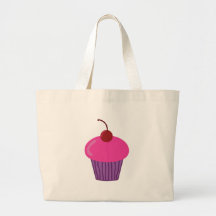 Pink Cupcake Tote Bags