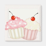 Pink Cupcakes Refrigerator Magnet