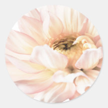 Pink Dahlia Flower - Dahlias Customized Template Stickers