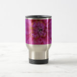 pink dahlia travel mug