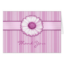 Pink Daisy Thank You Card
