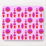 Pink Daisy Topiary Mouse Mat