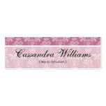 Pink Damask Beauty Micro Mini Business Cards