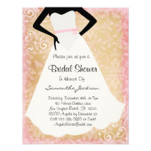 Pink Damask Bride Bridal Shower Invite
