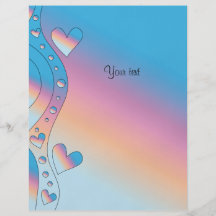 Pink design with hearts flyers