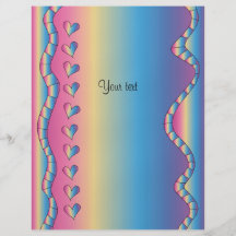 Pink design with hearts full color flyer