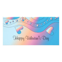 Pink design with hearts photo cards