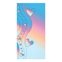 Pink design with hearts picture card