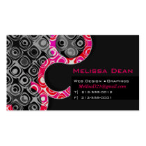 Pink Designer Graphic Artist Stylish Business Card business cards