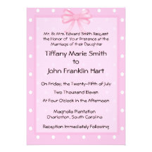 Pink Dots Wedding Invitations