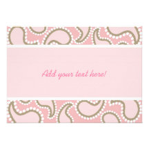 Pink Dotted Paisley Invitation