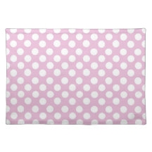 Pink Dotty Polka Dot Placemats