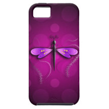 Pink Dragon Fly Polka Dots!
