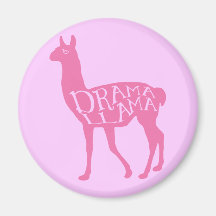 Pink Drama Llama Magnet