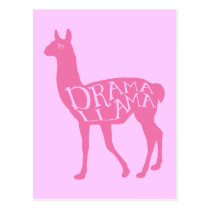 Pink Drama Llama postcards