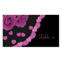 Pink Dusty Rose Baroque & Hearts Business Card Templates