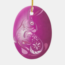 Pink Easter Bunny - NBG Christmas Ornament