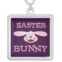 Pink Easter Bunny Pendants